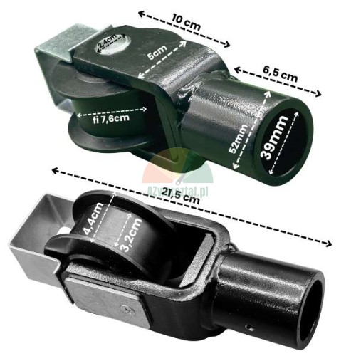 Kettenrad für Zwei-Säulen-Hebebühne mit Halterung (39mm)
