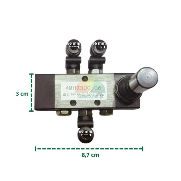 Pneumatisches Steuerventil mit Joystick für Reifenmontiermaschine.