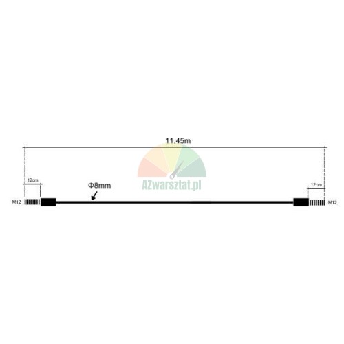 Stahlseil Hebebühne Nussbaum SPL 3500 SPL 8000, 11.45m x 8mm, M12 Enden