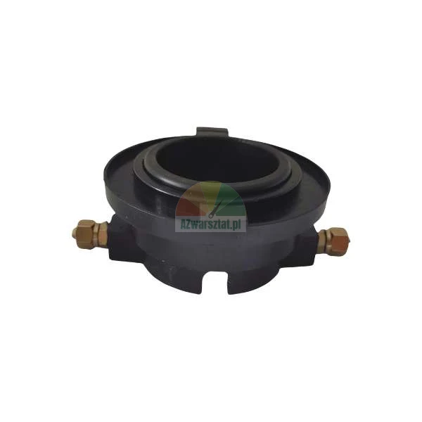 Schwarzes hydraulisches Ausrücklager für die Kupplung mit Messinganschlüssen auf weißem Hintergrund.