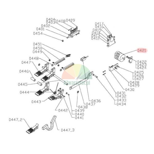 Reifenmontiermaschine-Diagramm mit markiertem 2-Stufen-Drehschalter für Invento TC 720, TC 722, TC 724
