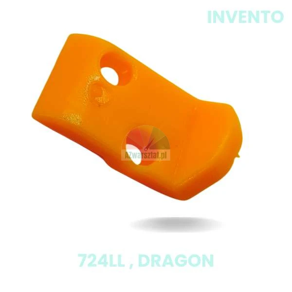 Orangefarbener Kunststoffschutz für Montagekopf Invento 724LL Dragon