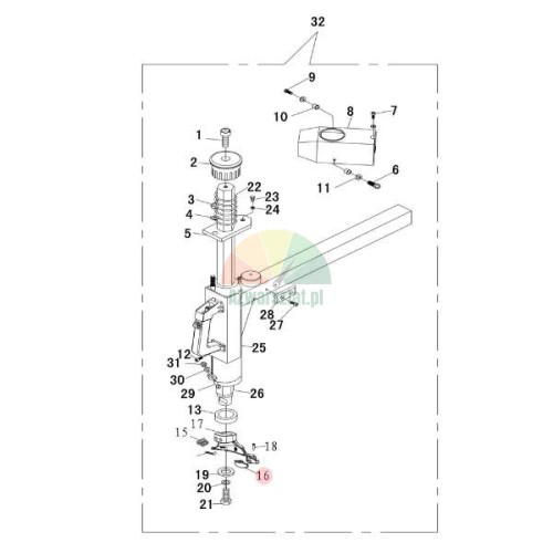Kunststoffschutz für Weber Klassik Serie 1021 Montagekopf Diagramm