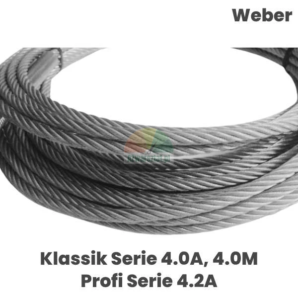 Stahlseil für Hebebühne Weber Klassik 4.0A, 4.0M und Profi 4.2A Serie