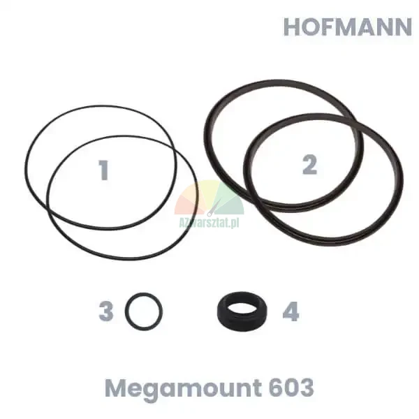 Ersatz Hofmann: Reparatursatz für Megamount 603 Reifenmontiermaschine Abdrückzylinder - Dichtungen und O-Ringe.