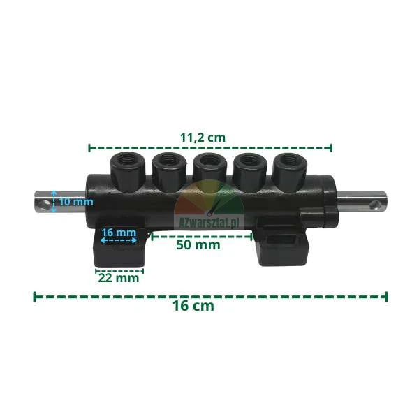 Luftverteiler-Basis für Pedal Typ 2 mit Abmessungen