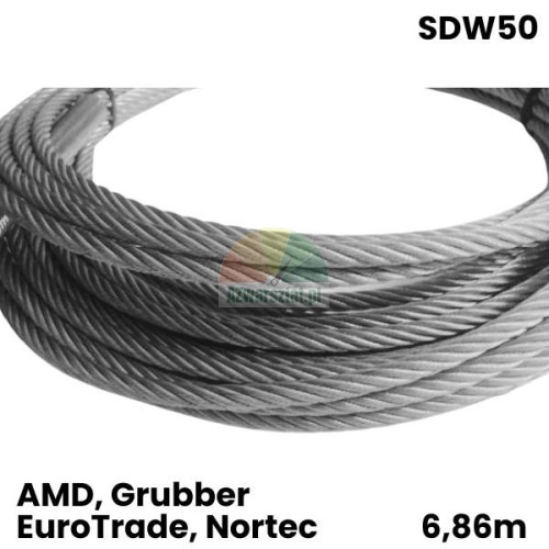 Stahlseil für die 4-Säulen-Hebebühne SDW50 mit einer Länge von 6,86 m.