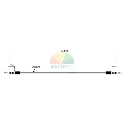 Nussbaum Ersatzteil: Stahlseil 12,5m, M12, Durchmesser 8mm