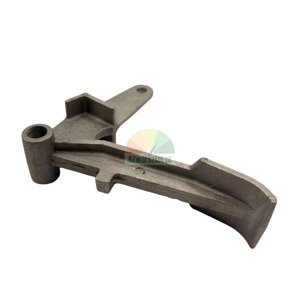 Metallhebelarm, mechanisches Bauteil für Motoren oder Maschinen, Metallguss auf weißem Hintergrund.
