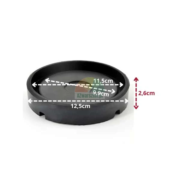 Gummiauflage für Wagenheber 12,5cm mit Maßen