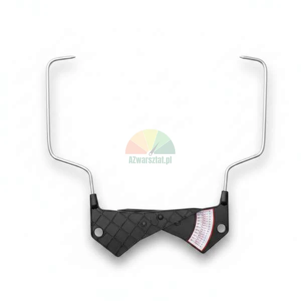 Gesichtsbogen mit Metallarmen und schwarzer Basis mit Messskala.
