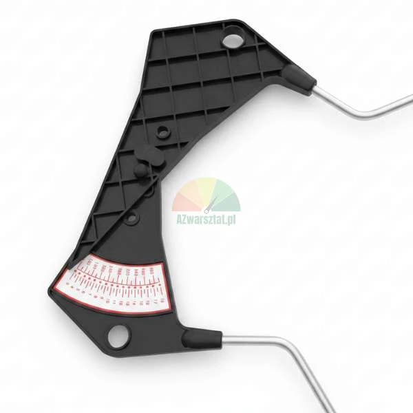 Speichenspannungsmesser für Fahrräder mit schwarzem Kunststoffgehäuse und Messskala.