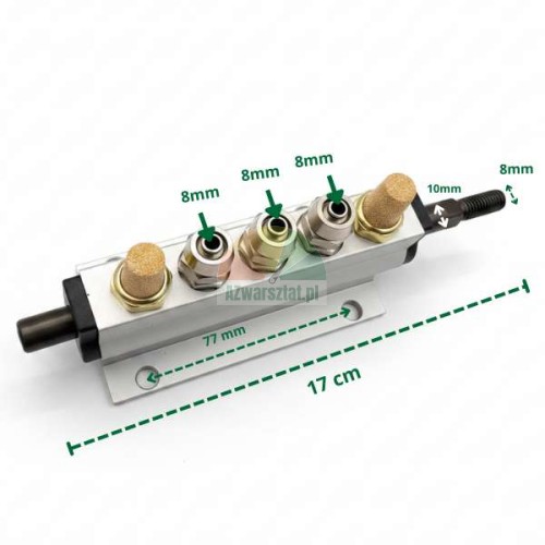 Luftverteiler Abdrückerpedalventil 3x8mm für Reifenmontiermaschine