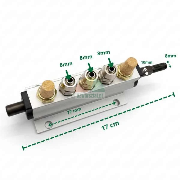 Luftverteiler Abdrückerpedalventil 3x8mm für Reifenmontiermaschine
