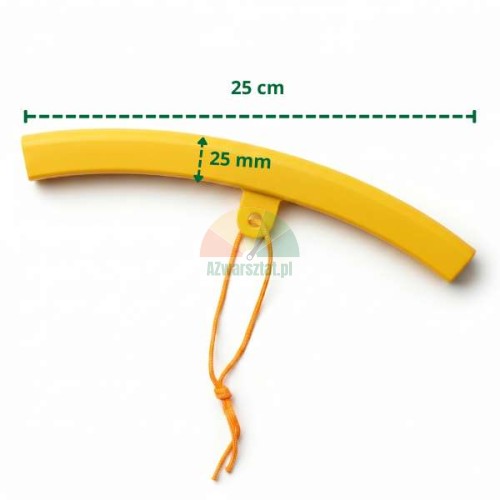 Gelber Felgenschutz 25 cm lang und 25 mm breit mit Schnur
