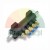 Pneumatik-Verteilerblock mit Messingverschraubungen und Schalldämpfern.