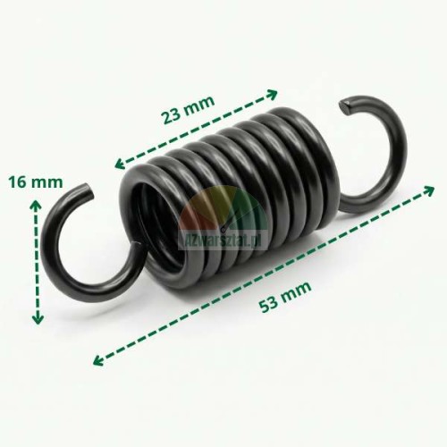 Rückholfeder für Pedal mit Maßen
