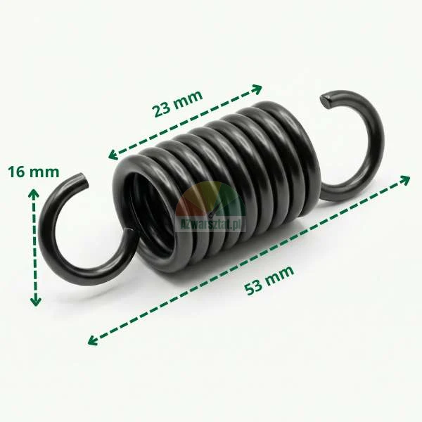 Rückholfeder für Pedal mit Maßen