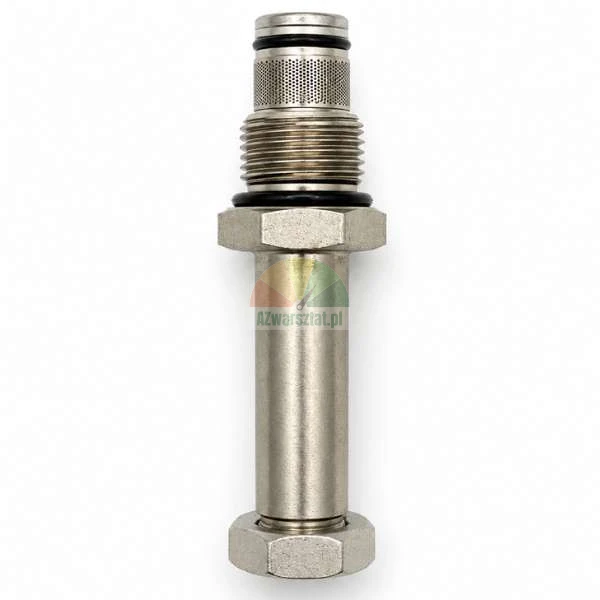 Metall-Hydraulikeinschraubventil mit Siebfilter und O-Ringen.