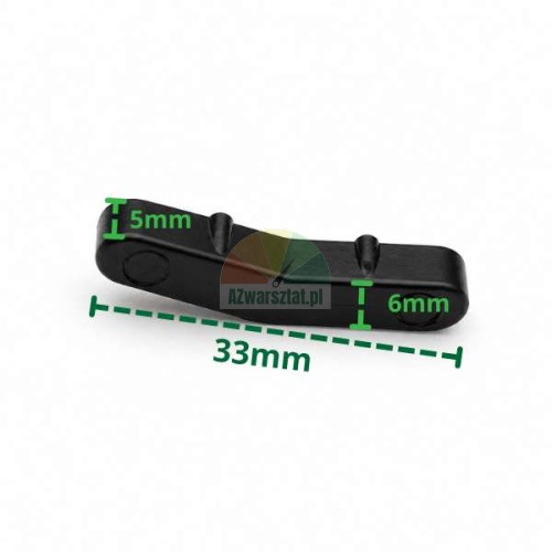 Kunststoffabdeckung für Montagefuß Typ AO mit Abmessungen 33mm x 5mm x 6mm