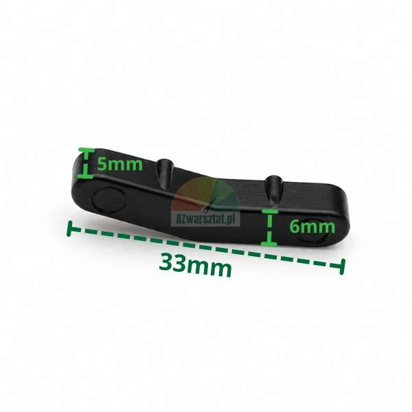 Kunststoffabdeckung für Montagefuß Typ AO mit Abmessungen 33mm x 5mm x 6mm
