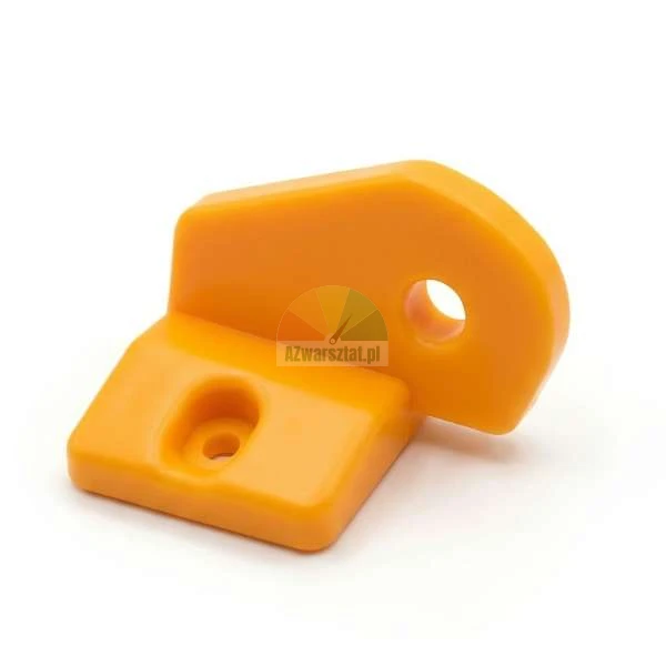 Orangefarbene Kunststoffabdeckung für den Montageschuh Typ D