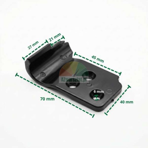Kunststoffabdeckung für Montageschuhe Typ T mit Maßen