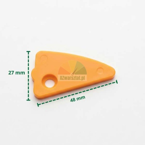 Orange Kunststoff Abdeckung für Montageschuh Typ I Maße 27x48 mm