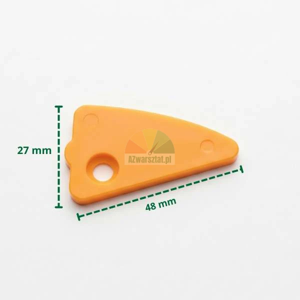 Orange Kunststoff Abdeckung für Montageschuh Typ I Maße 27x48 mm