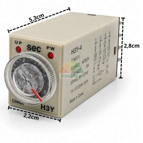 Zeitrelais H3Y-4 AC 220V, 5 Sekunden, 14-polig