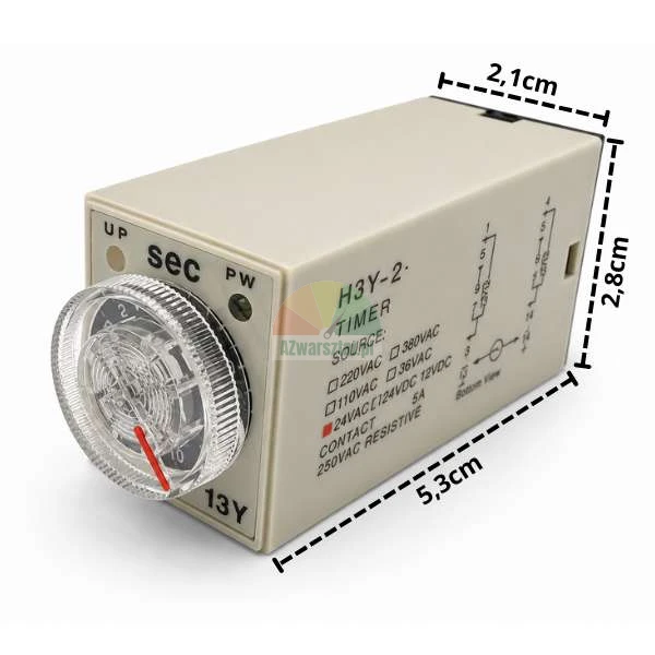 Zeitrelais H3Y-2 AC 24V 10s 8-polig