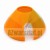 Orangefarbener Kunststoffkegel 120mm/40mm mit seitlichem Ausschnitt.