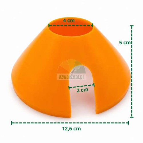 Oranger Kunststoffkegel mit 12,6 cm Durchmesser