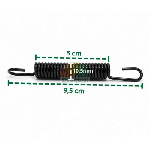 Schwarze Zugfeder 9.5 cm lang und 1.5 cm Durchmesser