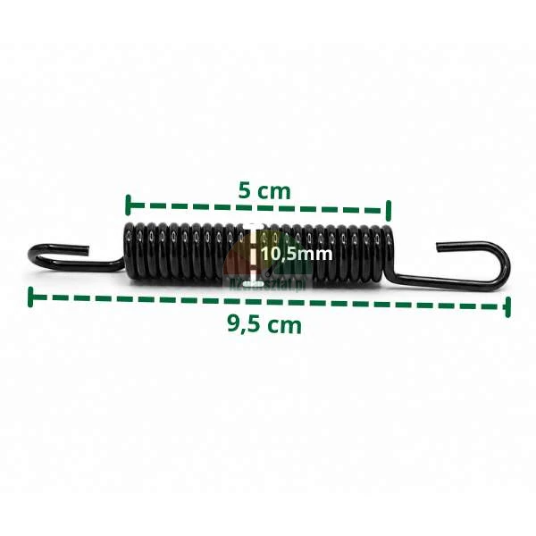 Schwarze Zugfeder 9.5 cm lang und 1.5 cm Durchmesser