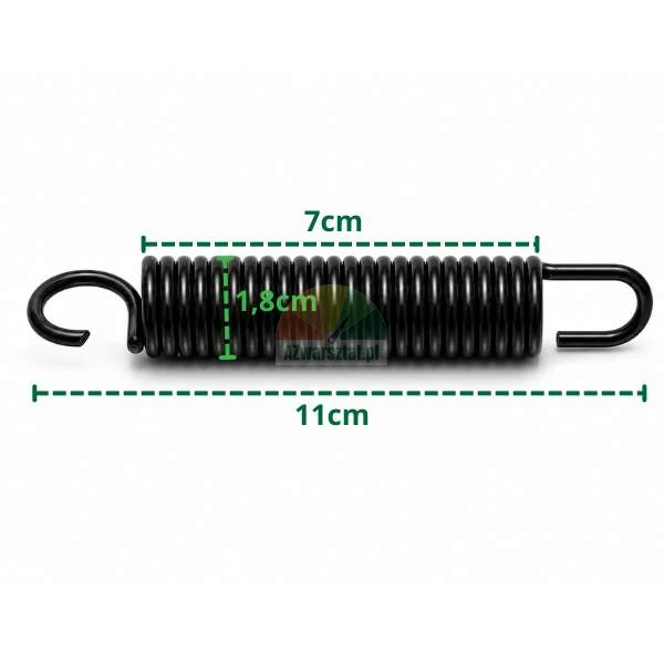 Feder für Reifenmontiermaschine mit Gesamtlänge 11 cm.