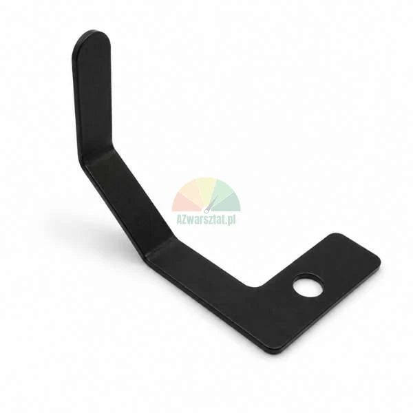 Schwarzer Metall-Winkel mit Montageloch
