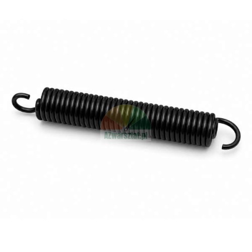 Schwarze Zugfeder für Reifenmontiermaschine 12,8 cm lang mit Haken an den Enden