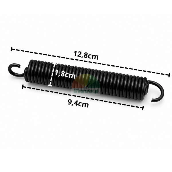 Schwarze Feder für Reifenmontiermaschine mit 12,8 cm Länge