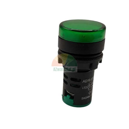 Grüne LED-Signalleuchte 22 mm AC/DC 24V