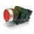 Roter Industrie-Drucktaster XB2 mit NC-Kontaktblock, Seitenansicht.