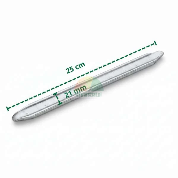 Silbernes Mini-Brecheisen mit einer Länge von 25 cm und einer Breite von 21 mm.