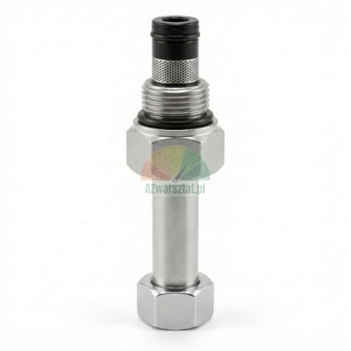 Absenkventil für Spule 13mm/G19mm, metallischer Magnetventilstift mit Siebfilter und O-Ringen auf weißem Hintergrund