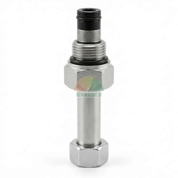 Absenkventil für Spule 13mm/G19mm, metallischer Magnetventilstift mit Siebfilter und O-Ringen auf weißem Hintergrund