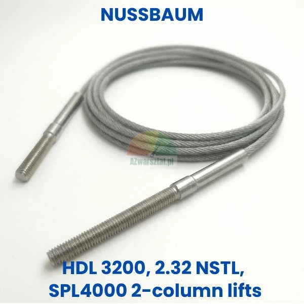 Stahlseil Ausgleichsseil Ersatzteil für Nussbaum 2-Säulen-Hebebühne HDL 3200, 2.32 NSTL, SPL4000