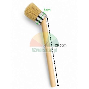Reifenmontagepaste-Pinsel 50mm mit 29,5cm Holzgriff.