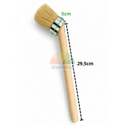 Reifenmontagepaste-Pinsel 50mm mit 29,5cm Holzgriff.