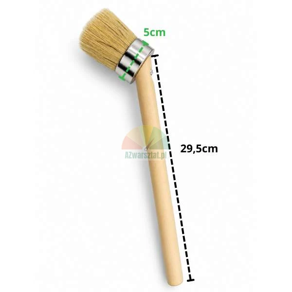 Reifenmontagepaste-Pinsel 50mm mit 29,5cm Holzgriff.
