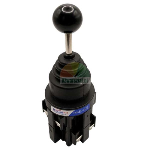 Steuerpult-Joystick für LKW-Reifenmontiermaschine HKB-402 mit schwarzem Kugelgriff und Gummibalg.