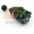 Industrieller Joystick-Schalter HKB-402 mit schwarzem Kugelknopf auf einer Metallstange, sichtbaren Schraubanschlüssen und einem blauen Modellaufkleber auf weißem Hintergrund.